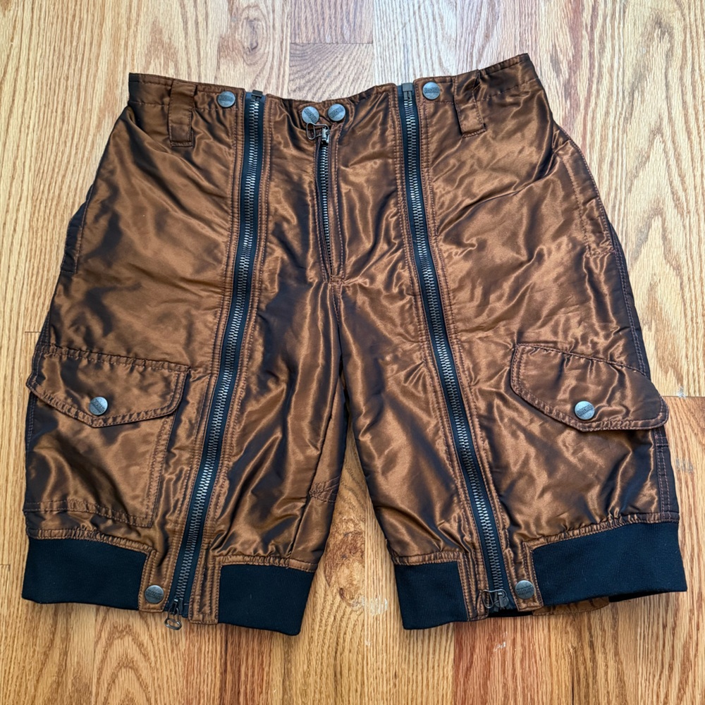 Moschino Metallic Brown Shorts